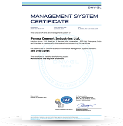 Management System Certificate | Penna Cement